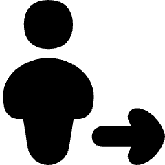 User Full Body Following Icon from Flex Solid Set