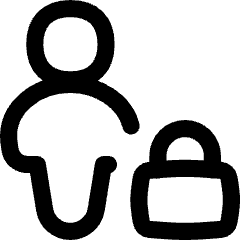 User Full Body Lock Privacy Icon from Flex Line Set