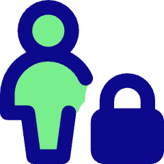 User Full Body Lock Privacy Icon from Core Pop Set