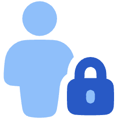 User Full Body Lock Privacy Icon from Plump Flat Set