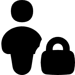 User Full Body Lock Privacy Icon from Flex Solid Set