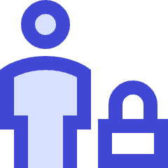 User Full Body Lock Privacy Icon from Sharp Duo Set