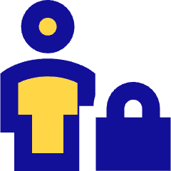 User Full Body Lock Privacy Icon from Sharp Pop Set