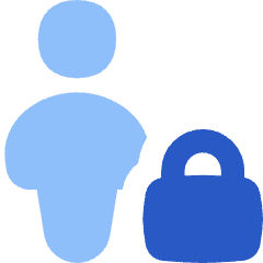 User Full Body Lock Privacy Icon from Flex Flat Set