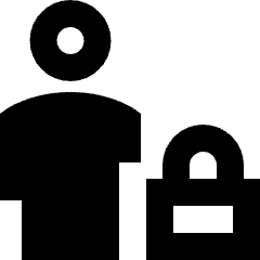 User Full Body Lock Privacy Icon from Sharp Remix Set