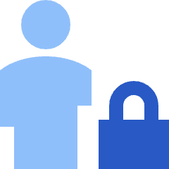 User Full Body Lock Privacy Icon from Sharp Flat Set