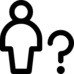 User Full Body Question Query Icon from Core Line Set