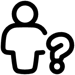 User Full Body Question Query Icon from Plump Line Set