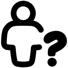 User Full Body Question Query Icon from Plump Remix Set