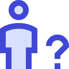 User Full Body Question Query Icon from Sharp Duo Set
