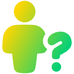 User Full Body Question Query Icon from Plump Gradient Set