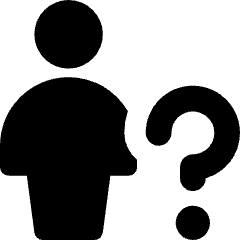 User Full Body Question Query Icon from Core Solid Set