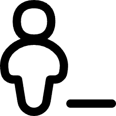 User Full Body Remove Subtract Icon from Flex Line Set