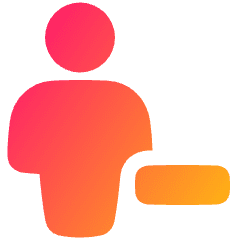 User Full Body Remove Subtract Icon from Plump Gradient Set