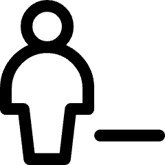 User Full Body Remove Subtract Icon from Core Line Set