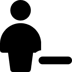 User Full Body Remove Subtract Icon from Core Solid Set