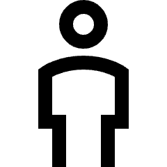 User Full Body Icon from Sharp Line Set