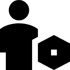 User Full Body Setting Bolt Nut Icon from Sharp Solid Set