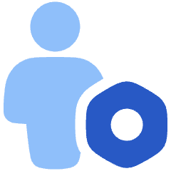 User Full Body Setting Bolt Nut Icon from Plump Flat Set