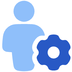 User Full Body Setting Gear Icon from Plump Flat Set