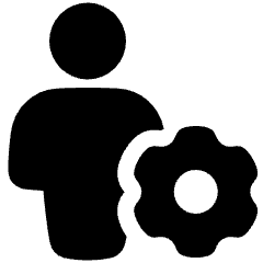 User Full Body Setting Gear Icon from Plump Solid Set
