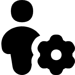 User Full Body Setting Gear Icon from Flex Solid Set