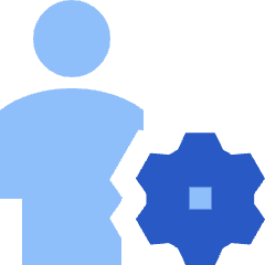 User Full Body Setting Gear Icon from Sharp Flat Set