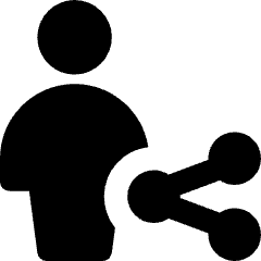 User Full Body Share Icon from Core Solid Set