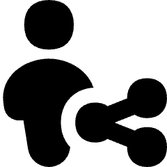 User Full Body Share Icon from Flex Solid Set