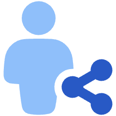 User Full Body Share Icon from Plump Flat Set