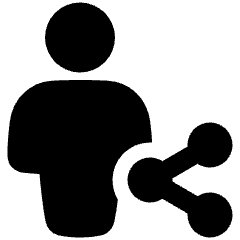 User Full Body Share Icon from Plump Solid Set