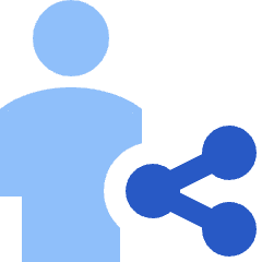 User Full Body Share Icon from Sharp Flat Set