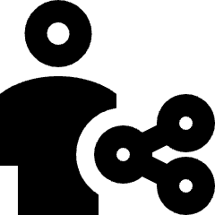 User Full Body Share Icon from Sharp Remix Set