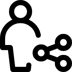 User Full Body Share Icon from Core Line Set