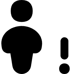 User Full Body Warning Icon from Flex Solid Set
