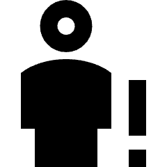 User Full Body Warning Icon from Sharp Remix Set