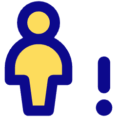 User Full Body Warning Icon from Core Pop Set