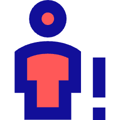 User Full Body Warning Icon from Sharp Pop Set