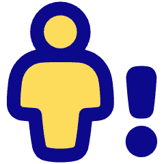 User Full Body Warning Icon from Plump Pop Set