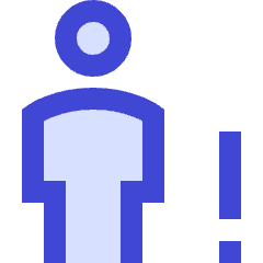 User Full Body Warning Icon from Sharp Duo Set