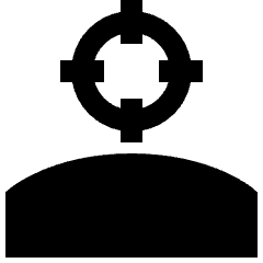 User Head Focus Icon from Sharp Solid Set