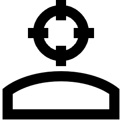 User Head Focus Icon from Sharp Line Set