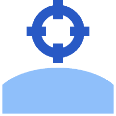 User Head Focus Icon from Sharp Flat Set