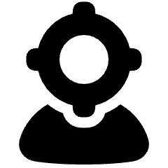 User Head Focus Icon from Plump Solid Set