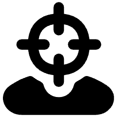 User Head Focus Icon from Flex Solid Set