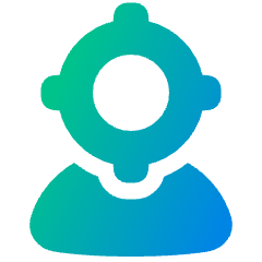 User Head Focus Icon from Plump Gradient Set