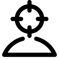 User Head Focus Icon from Core Line Set