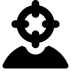 User Head Focus Icon from Core Solid Set