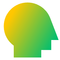 User Head Side Icon from Sharp Gradient Set