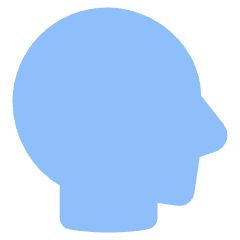 User Head Side Icon from Plump Flat Set